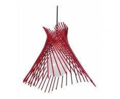 Suspensions + fil métal en cône Mikadô 35 cm 20 W équivalent a 75 W rouge
