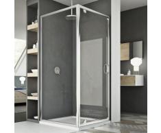 Cabine Douche 75x80 AP. 75 CM H185 transparent modèle Sintesi Duo 1 Portillon