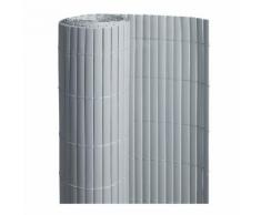 Canisse PVC double face Gris 6 m - 2 rouleaux de 3 x 1,50 m - Jardideco