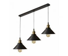Suspension industrielle vintage luminaire abat-jour 22cm , rétro lustre en métal fer lampe