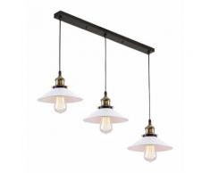 Lustre Suspension industrielle vintage en métal fer rétro abat-jour luminaire 22cm lampe plafonnier