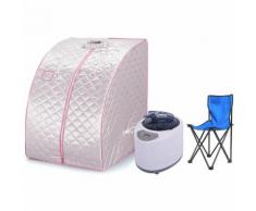 Sauna infrarouge pliable cabine à chaleur Thérapeutique Spa 1200W Argenté