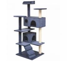 Arbre à chat avec griffoirs en sisal 125 cm Bleu foncé