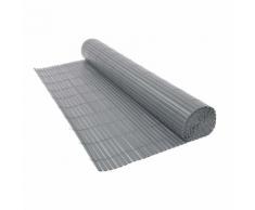 Canisse PVC double face 1600 g/m² gris - 1,5 x 5 mètres