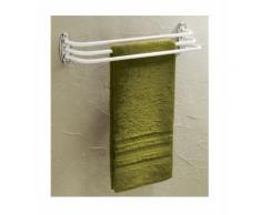 Porte serviette avec 3 barres fixes - époxy blanc