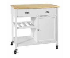 Desserte Roulante Chariot de Cuisine de Service Armoire Meuble de Rangement Cusine sur roulettes