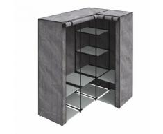 Armoire cabine garde-robe d'angle Brixo Korner en acier TNT 131x88x46xH169 cm