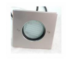 Mini encastré de sol LED 6W carré 150X150mm inox lampe GX53 230V réflecteur TCR-TSE IP66 1200 MINI