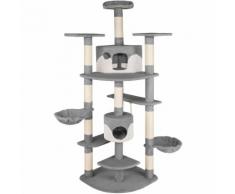 Arbre à Chat 201 cm FIPPI, Griffoir Grattoir, Sisal Tronc + Corde de jeu + Hamac 103 à 140 cm x 68