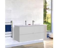 Caisson double vasque ROSALY 120 - Blanc brillant