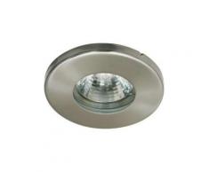 Spot Bain et Douche Etanche IP44 Nickel Satiné avec ampoule halogene MR16 (GU5.3) 12V 25W (35W)