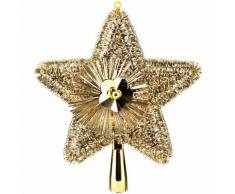 Cimier de sapin Brillant - 23 cm. - Or