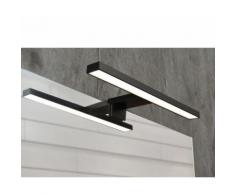 Spot de salle de bains avec éclairage LED - Modèle Spot Noir - 4 cm x 30 cm (HxL)