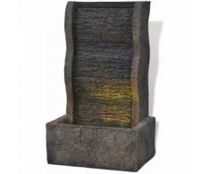 Fontaine d'intérieur avec lumière LED Poly-résine