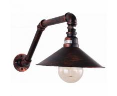 E27 Murale Lampe Tuyau d'Eau Applique Abat-Jour en Métal,American Style Rétro Industrielle Design