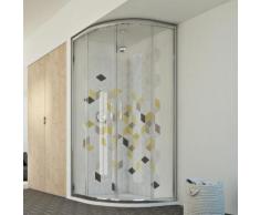 Cabine Douche 90x90 H198 cm Demi-circulaire Transparent mod. Evolution