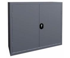 armoire portes battantes acial largeur 120 cm 9006 aluminium,