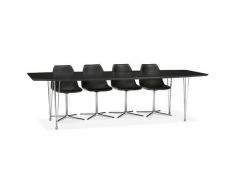 Table à dîner / de réunion extensible 'XTEND' noire - 170(270)x100 cm
