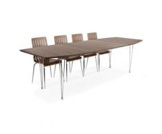 Table à dîner / de réunion extensible 'XTEND' finition Noyer - 170(270)x100 cm