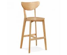 Tabouret de bar 'LEONARDO' en bois finition naturelle - Commande par 2 pièces / Prix pour 1 pièce