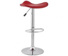 Tabouret de bar / cuisine 'WAVE' en matière synthétique rouge