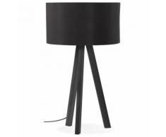 Lampe à poser design 'SPRING MINI' avec abat-jour et trépied noir