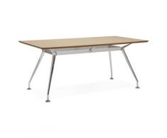 Grand bureau / table de réunion 'STATION' en bois finition naturelle - 180x90 cm