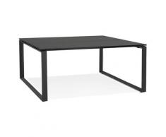 Table de réunion / bureau bench 'BAKUS SQUARE' noir - 140x140 cm