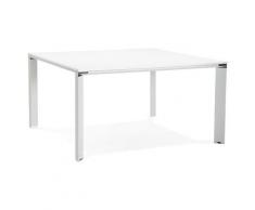 Table de réunion / bureau bench 'XLINE SQUARE' blanc - 140x140 cm