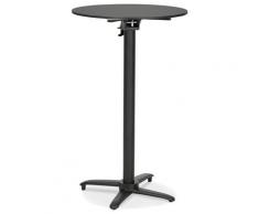 Table haute pliable 'PAXTON' ronde noire - Ø 68 cm