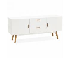 Bahut design 'DIEGO' en bois blanc style scandinave