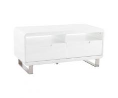 Meuble TV design 'VIDEO' en bois blanc