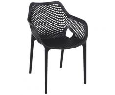 Chaise de jardin / terrasse 'SISTER' noire en matière plastique