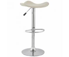 Tabouret de bar / cuisine 'WAVE' en matière synthétique couleur crème