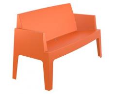 Banc de jardin 'PLEMO XL' orange en matière plastique