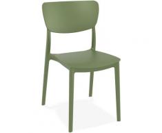 Chaise de cuisine 'OMA' en matière plastique verte
