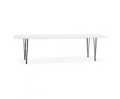 Table à dîner / de réunion extensible 'MOTUS' blanche - 170(270)x100 cm