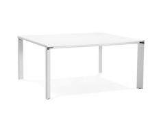 Table de réunion / bureau bench 'XLINE SQUARE' blanc - 160x160 cm