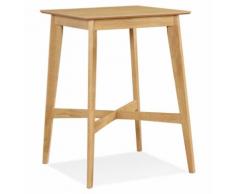 Table haute 'GALLINA' en bois finition naturelle