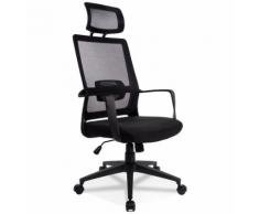 Fauteuil de bureau design 'PARKER' en tissu noir