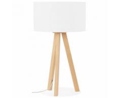 Lampe à poser trepied 'SPRING MINI' avec abat-jour blanc style scandinave