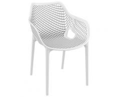 Chaise de jardin / terrasse 'SISTER' blanche en matière plastique