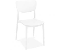 Chaise de cuisine 'OMA' en matière plastique blanche