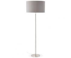 Lampadaire design 'LIVING BIG' gris réglable en hauteur