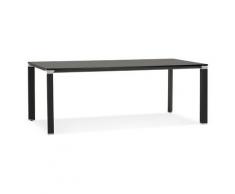 Table de réunion / à manger design 'XLINE' en bois noir - 200x100 cm