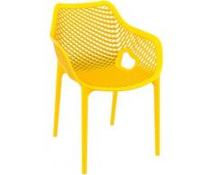 Chaise de jardin / terrasse 'SISTER' jaune en matière plastique