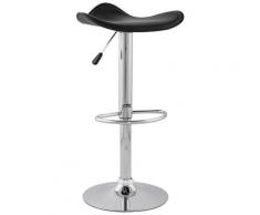 Tabouret de bar / cuisine 'WAVE' en matière synthétique noire