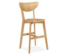 Tabouret snack mi-hauteur 'LEONARDO MINI' en bois finition naturelle - Commande par 2 pièces / Prix pour 1 pièce