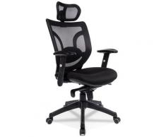Fauteuil de bureau ergonomique 'ALLAN' en tissu noir