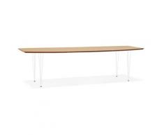 Table à dîner / de réunion extensible 'DOKIDO' en bois finition naturelle - 170(270)x100 cm